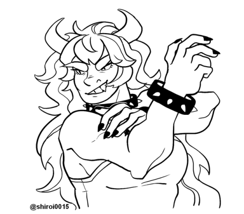 shiroi0015: draw bowsette with the beefy muscles she deserves, you cowards