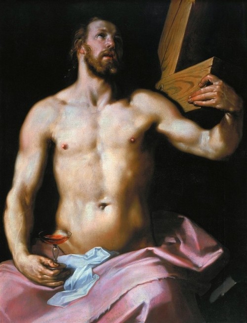 Cornelis van Haarlem, Christ holding the Cross and a Chalice, 1591