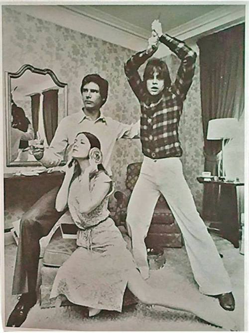 yournameonawhisper:sddubs:Carrie Fisher, Harrison Ford and Mark Hamill.This is going up on my wall S