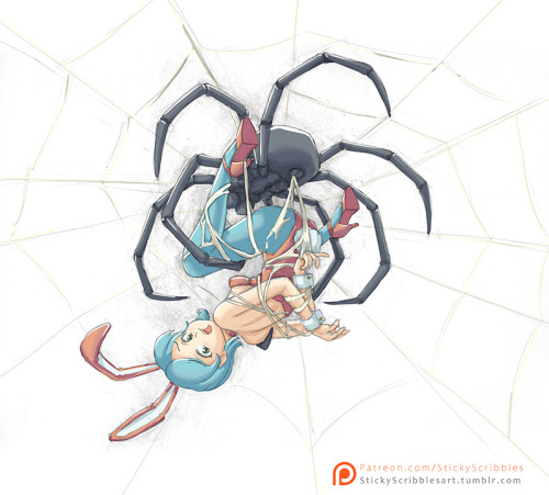 Bunny Girl stuck in Web 1A wild bunny girl is caught by a spider and commonly seen around the Gorgon’s Manor. Nobody knows where they come from yet.Support us at on patreon, for more fun sticky versions:https://www.patreon.com/posts/4491901