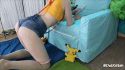 babesaurusrex:  Misty Vs Tentacool Round 2! Watch Misty strip down, and play with her pokemon, the tentacle wants a bit of revenge and Misty ends up gagged and fucked. Available on ManyVids and AmateurPorn *Please leave Caption intact when reblogging*