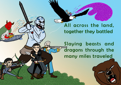 It’s page 5 of our little fan tale, and Vox Machina rides flies into battle!