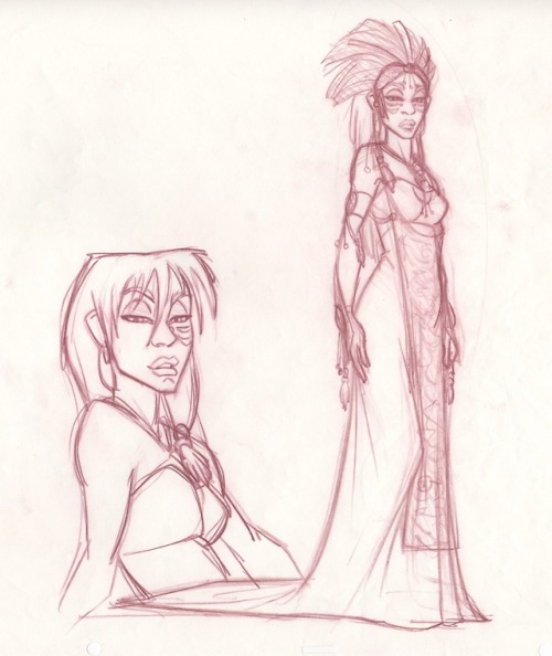 randyhaycock:I was asked if there was a model sheet for Kida’s queen outfit at the end of Atlantis. 