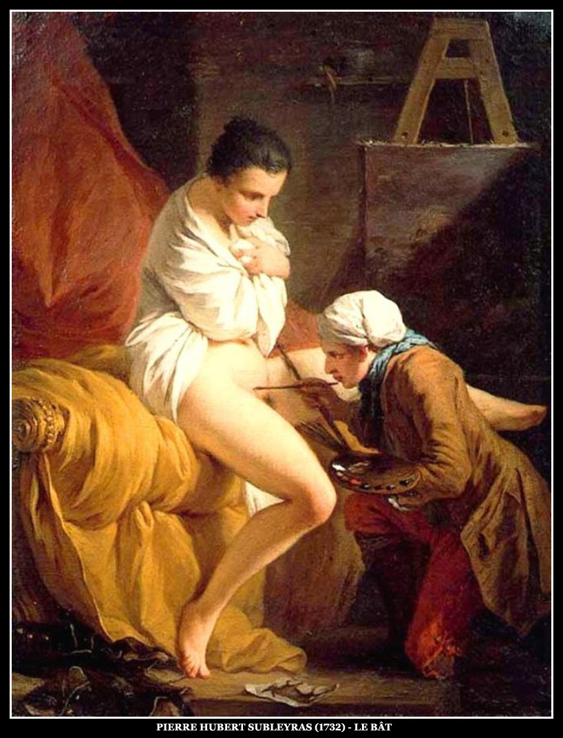 adhemarpo:  Pierre Subleyras (français, 1699-1749). Huile sur toile. - Le bâtLe