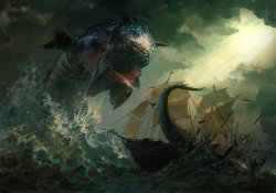 awesomedigitalart:  Water colossus by neisbeis