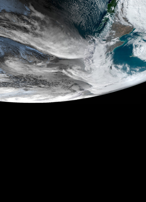 infinity-imagined: Earth, imaged by GOES 16.   September 9th, 2017, 12:30:36 UTC.  Hurricane Irma is visible between Cuba and Florida. Image Credit: SLIDER by RAMMB / CIRA @ CSU   