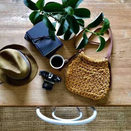 Dusty Mustard Yellow Woven Bag //ABohemianLife