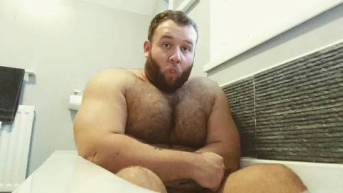 bearmythology:A series of shirtless photos of powerlifter, Jord McLaughlin. I’ve cropped most of the