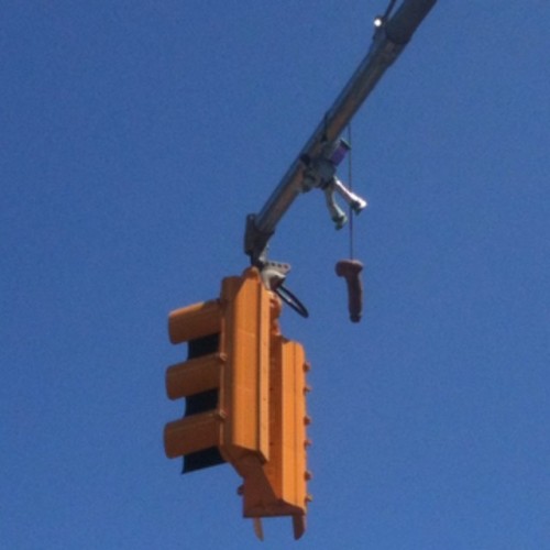 fuckyoudad69:arroyomar:Dildo attached to a Buzz Lightyear attached to a traffic light (at North 7th 
