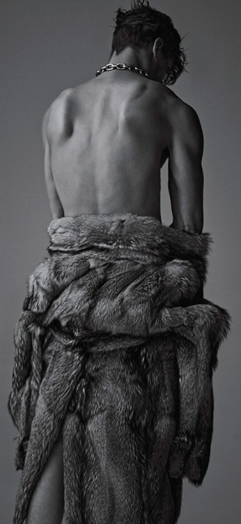 extra0rd1nary-belleza:  John Todd Captured by Hong Jang Hyun & styled With a Selection Of Furs, For The Fall/Winter 2014 Issue Of Numéro Homme Magazine  http://extra0rd1nary-belleza.tumblr.com/ 