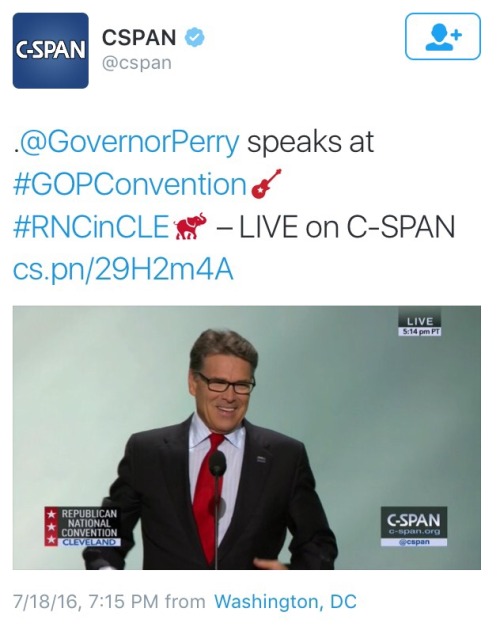 RNC 2016: Rick Perry Super Confident