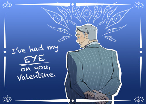 thelastbashtion:Happy Valentine’s Day! To celebrate I made some Magnus Archives Valentines! Here is 