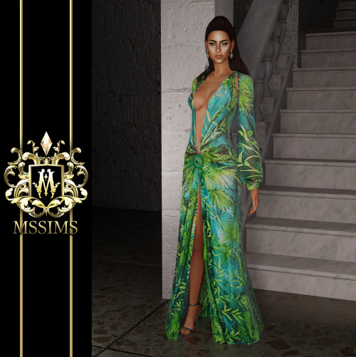 JUNGLE JLO DRESS X VERSACE MEGA COLLABORATION FOR THE SIMS 4ACCESS TO EXCLUSIVE CC ON MSSIMS4 PATREO