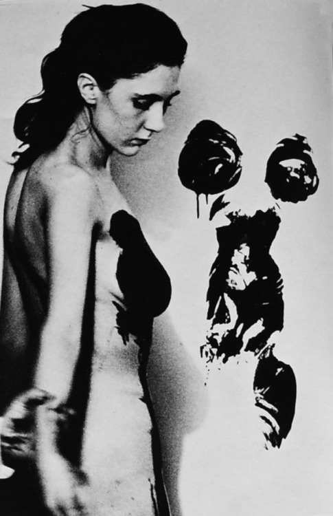 nobrashfestivity: Yves Klein, Anthropomorphic “living brush” paintings, 1960′s