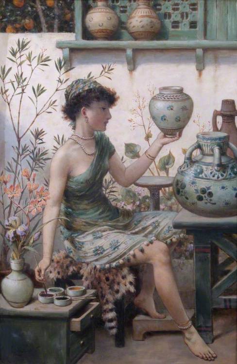 artbeautypaintings: The potter’s daughter - William Stephen Coleman