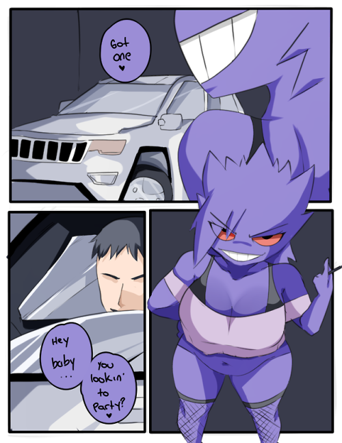 inuyuru2:  Gengar Night pages 1-2 Discord commission comic for Jesterthehitman