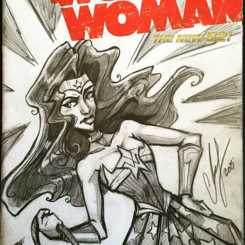 Detail of #WonderWoman sketch cover. For sale at @dragoncon! #sketch #drawing #art #DC #comics #illu