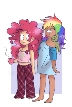 domestic stuff with the apparent running theme of a tired (lazy?) as fuck but very content rainbow 