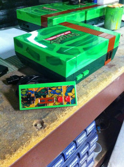 retrogamingblog:  Custom Teenage Mutant Ninja Turtles NES made by DoylesCustoms