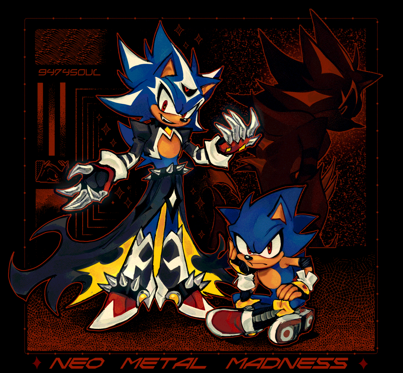 metal sonic (sonic and 3 more) drawn by 9474s0ul