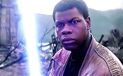 ewock:  Finn + lightsaber 