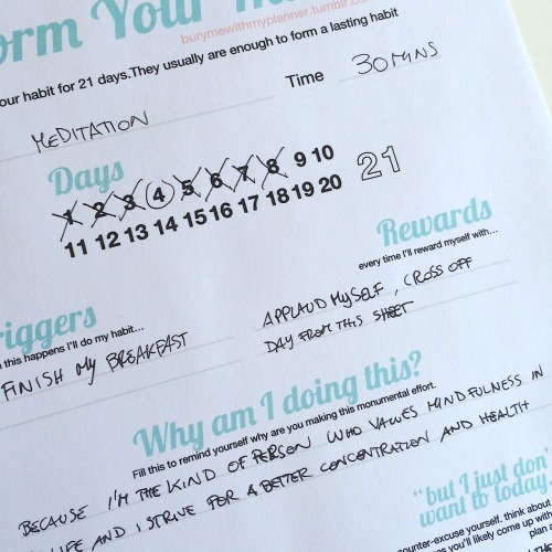 hexaneandheels:burymewithmyplanner:Form your habitsfree printable you can download hereForming your 