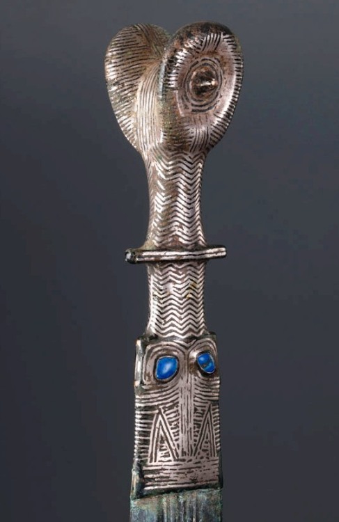 archaicwonder: Celtic Bronze &amp; Lapis Sword, Iberian, c. 6th-3rd Century BC Although this swo