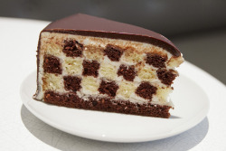 f-word:  checkers cake: vanilla & chocolate