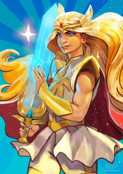 kureenbean: fixed my shera piece so the colors are popping a little better now :)
