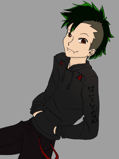 I had to draw punk Gon too.Killua dresses him.