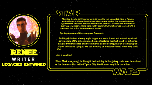 LEGACIES ENTWINED CONTRIBUTOR INTRO:Introducing @reneeofthestars!I have been enjoying Star Wars sinc