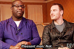 beauxtiful:  Steve McQueen and Michael Fassbender on their first meeting. 