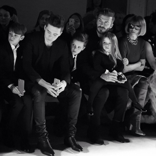 fabhouse:Beckhams at Victoria Beckham’s show