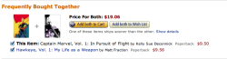 Kellysue:  Nice. Amazon Shoppers, Your Links Are Up: Captain Marvel, Vol. 1: In Pursuit