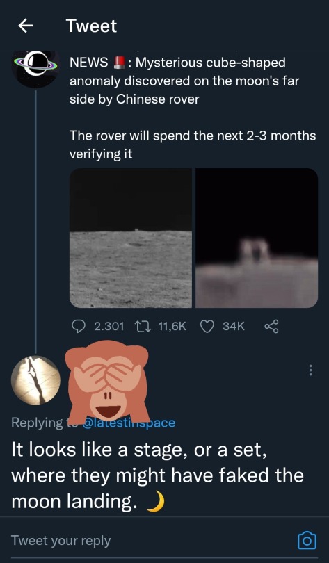 tahthetrickster:babe wake up new conspiracy theory just droppedthe moon landing was faked on the moon