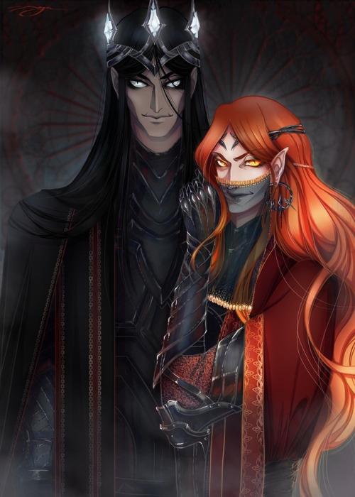 jreizen: Melkor and Sauron Joke about family portrait. From Angband with love :)And oooh I love Silm