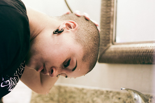 wordsandlostphotographs:When I first shaved my hair I felt like I was starting over; I was younger b