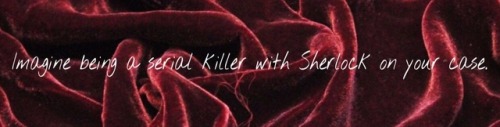 imagine-sherlock-holmes:~ Imagine being a serial killer with Sherlock on your case.~ There was nothi
