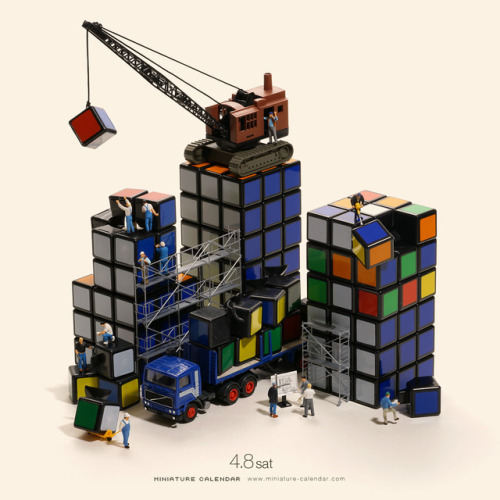 youngmanonaspree:Tatsuya Tanaka’s Miniature Calendar