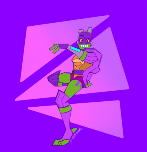 bisexualdonatello:BUST A MOVE!(redraws of donnie’s poses from that one bit in mascot melee!)