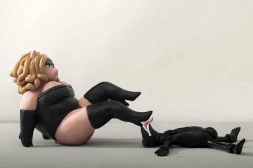 21st-digit:  Yep, we always knew Miss Piggy was dominant, so it makes sense that, in private, Piggy was fisting Kermit senseless. Mistress Piggy Rocks! Where do I buy these sculptures? 