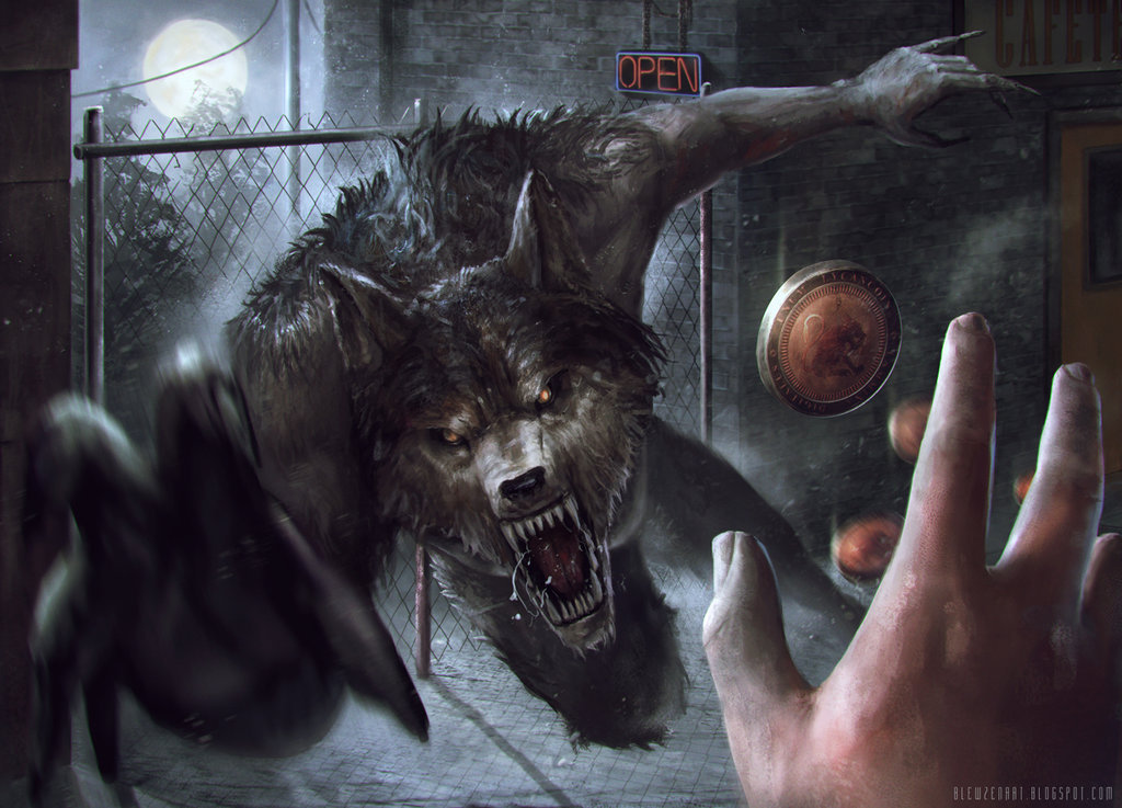 ubernoir: lycancoin illustration by blewzen  