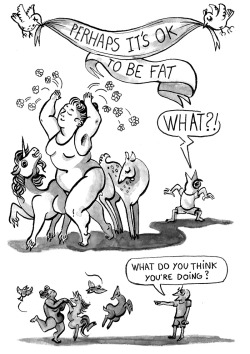 petitesaretes: I made a comic about every comment thread under any content involving a fat person existing. Ever.This counts as my inktober #1 because I spent way more time on it than I should have.