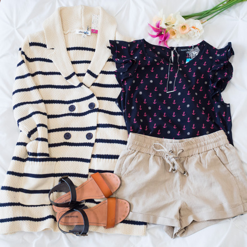 A little nautical inspiration. Shop the look here http://bit.ly/1qoFTNW  Shop the 