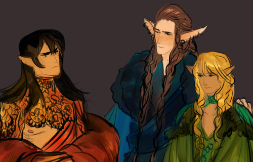 motherofbees:Silmarillion WIPs and sketches I did the other night during a livestreamThe last ones w