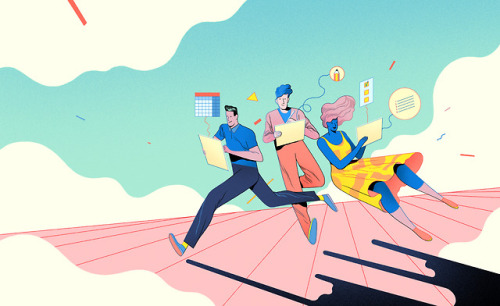 lllustration for Apples App Store Today Tab, for an article about note apps. Thanks to Griffin Funk