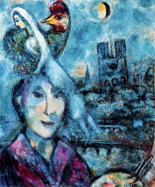 artist-chagall:Self-Portrait, 1968, Marc ChagallMedium: oil,canvas