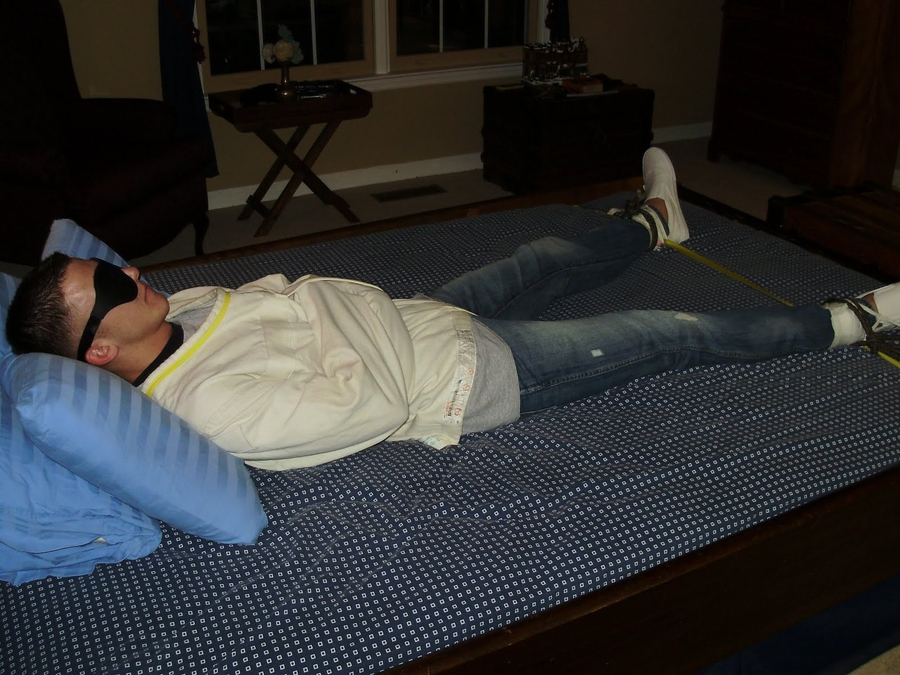 asicswrestone: LOCAL BOY MARK  Mark, a local boy wanted to get tied up for his first