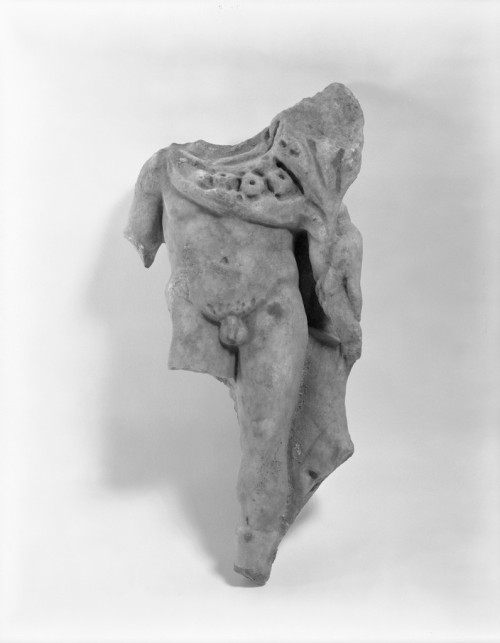 harvard-art-museums-sculpture:Torso and Top of the Legs of a Small Statue of Sylvanus, c. 250 CE, HA