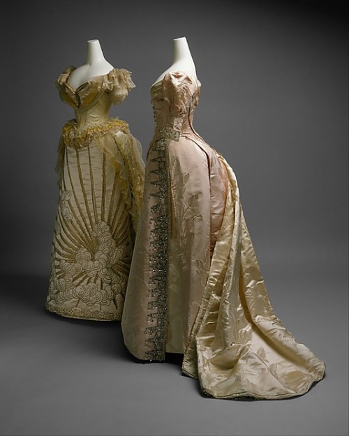 japonismefashion:  Ball GownHouse of WorthCharles Frederick Worth1887First image taken from The Broo